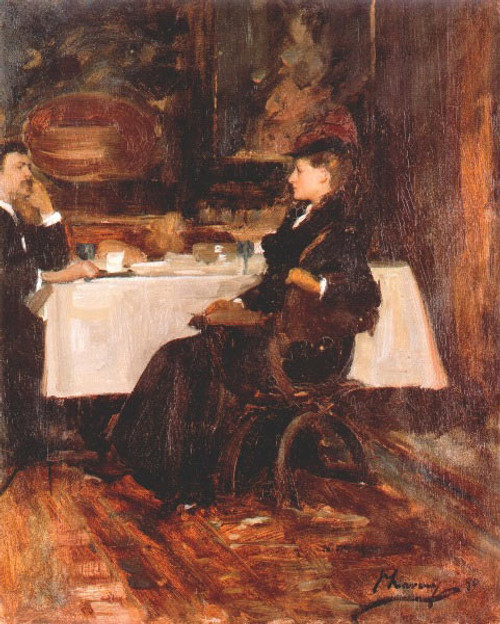 Mrs Adam At Dinner By Sir John Lavery, R.A. By Sir John Lavery, R.A.