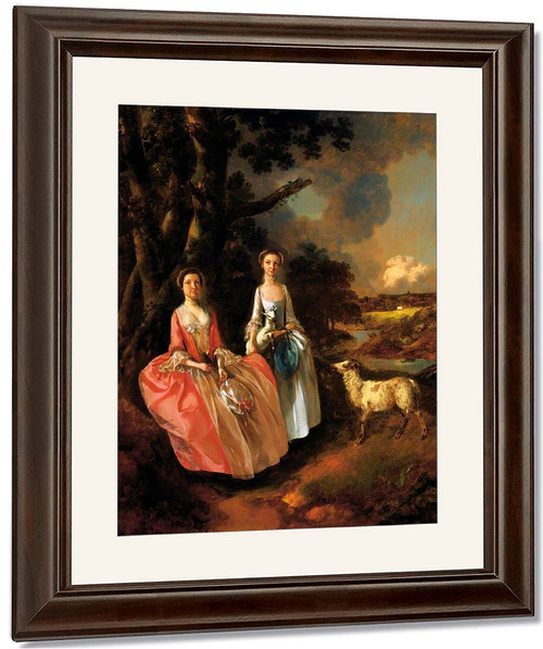 Mrs Mary Cobbold With Her Daughter Anne By Thomas Gainsborough By Thomas Gainsborough