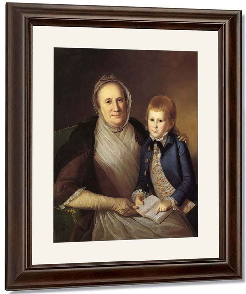 Mrs. James Smith And Grandson By Laurent De La Hyre