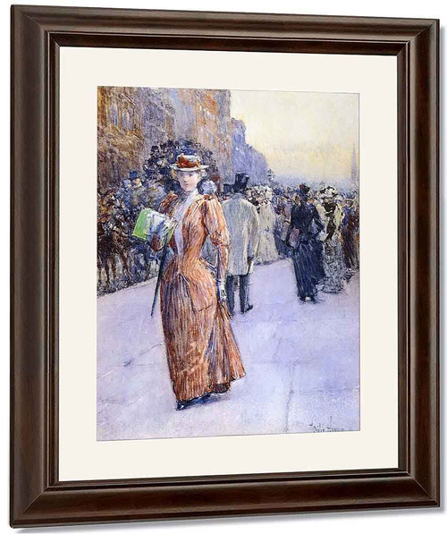 New York Street Scene By Frederick Childe Hassam By Frederick Childe Hassam