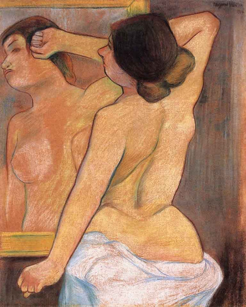 Nude From The Back, In Front Of A Mirror By Suzanne Valadon