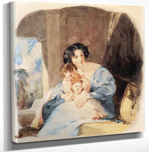 Mother With Her Children By Thomas Sully Art Reproduction