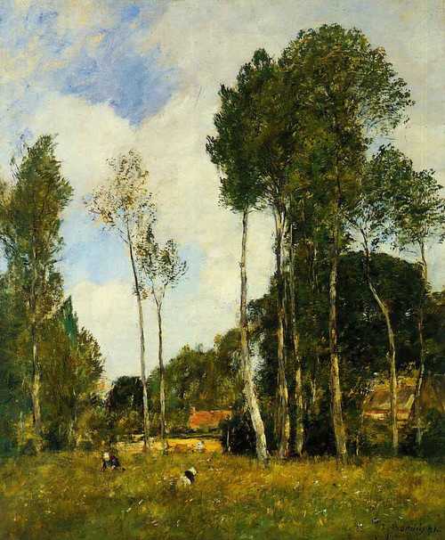 Oiseme Landscape, Near Chartres By Eugene Louis Boudin By Eugene Louis Boudin