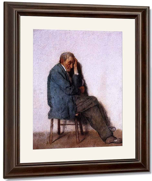 Old Man, Seated By Eastman Johnson By Eastman Johnson