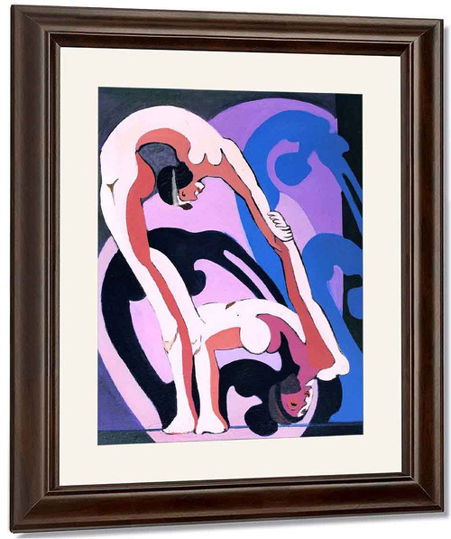 Pair Of Acrobats, Sculpture By Ernst Ludwig Kirchner By Ernst Ludwig Kirchner