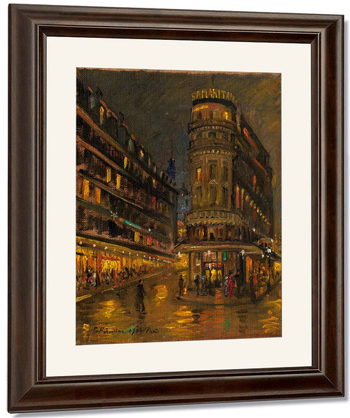 Paris At Night By Constantin Alexeevich Korovin By Constantin Alexeevich Korovin