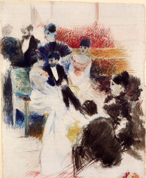 Parisian Salon By Jean Louis Forain By Jean Louis Forain