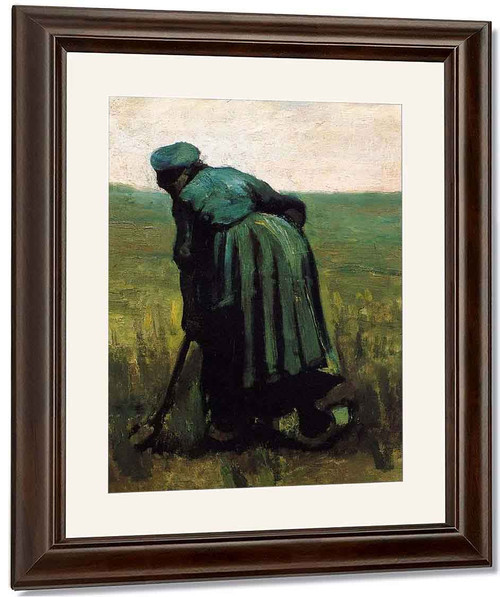 Peasant Woman Digging By Jose Maria Velasco