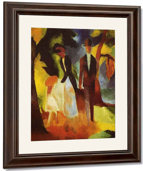 People By The Lake By August Macke