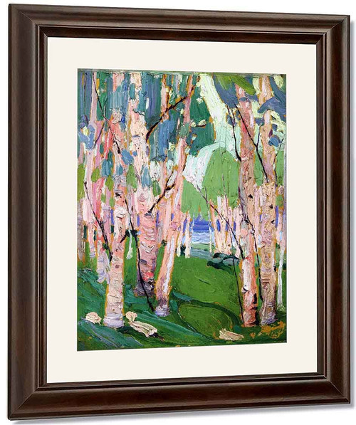 Pink Birches By Tom Thomson