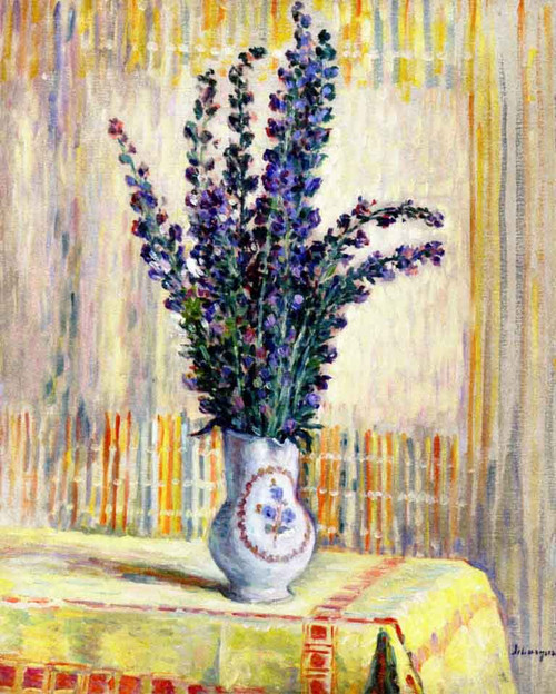 Pitcher Of Flowers On A Table By Henri Lebasque By Henri Lebasque