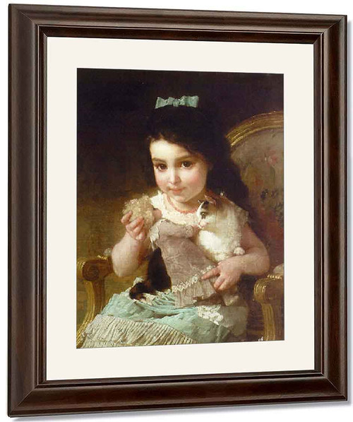 Playing With The Kitten1 By Emile Munier