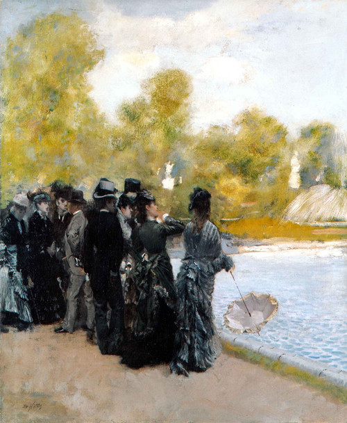 Pond In The Luxembourg Gardens By Giuseppe De Nittis By Giuseppe De Nittis