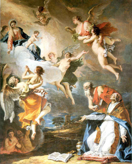 Pope Gregory The Great Saving The Souls Of Purgatory By Sebastiano Ricci