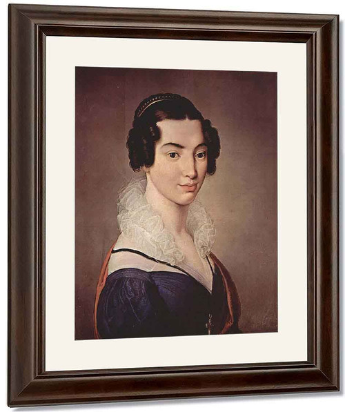 Portrait, Antonietta Vitali Sola By Francesco Paolo Hayez