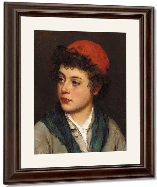 Portrait Of A Boy By Eugene De Blaas By Eugene De Blaas