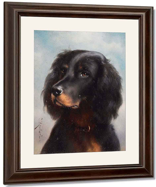 Portrait Of A Dog2 By Carl Reichert