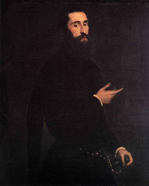 Portrait Of A Genoese Gentleman By Jacopo Tintoretto