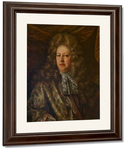 Portrait Of A Gentleman In A Grey Robe By Sir Godfrey Kneller, Bt. By Sir Godfrey Kneller, Bt.