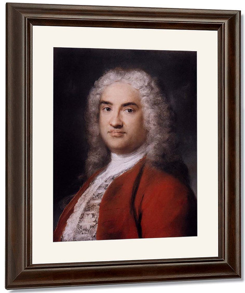 Portrait Of A Gentleman In Red By Rosalba Carriera By Rosalba Carriera