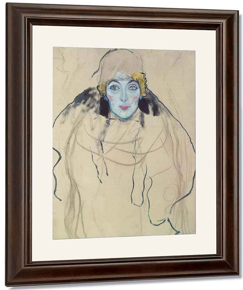Portrait Of A Lady By Gustav Klimt By Gustav Klimt