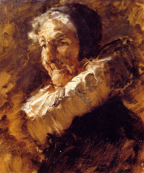 Portrait Of A Woman 1 By William Merritt Chase By William Merritt Chase