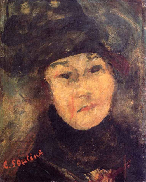 Portrait Of A Woman In A Hat By Chaim Soutine