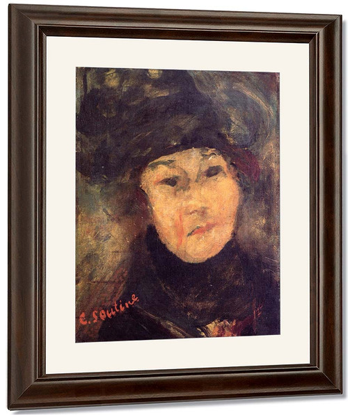 Portrait Of A Woman In A Hat By Chaim Soutine
