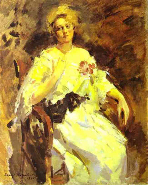 Portrait Of A Woman1 By Constantin Alexeevich Korovin By Constantin Alexeevich Korovin
