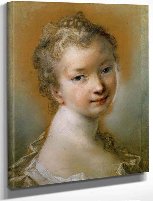 Portrait Of A Young Girl By Rosalba Carriera By Rosalba Carriera