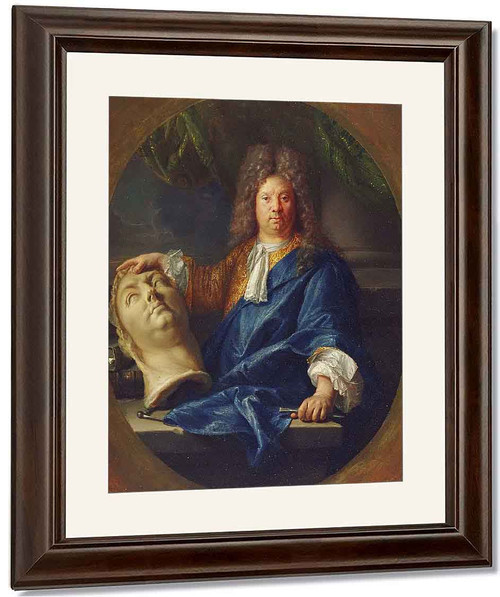 Portrait Of Antoine Coysevox By Pierre Mignard, Aka Le Romain