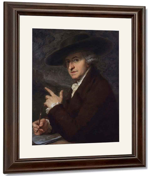 Portrait Of Artist's Husband, The Painter Antonio Zucchi By Angelica Kauffmann By Angelica Kauffmann