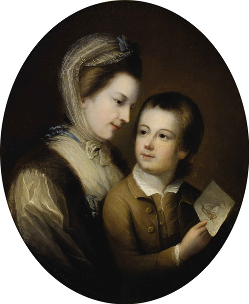 Portrait Of Elizabeth Honywood And Her Son Philip By Thomas Gainsborough By Thomas Gainsborough