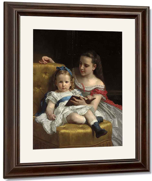 Portrait Of Eva And Frances Johnston By William Bouguereau By William Bouguereau