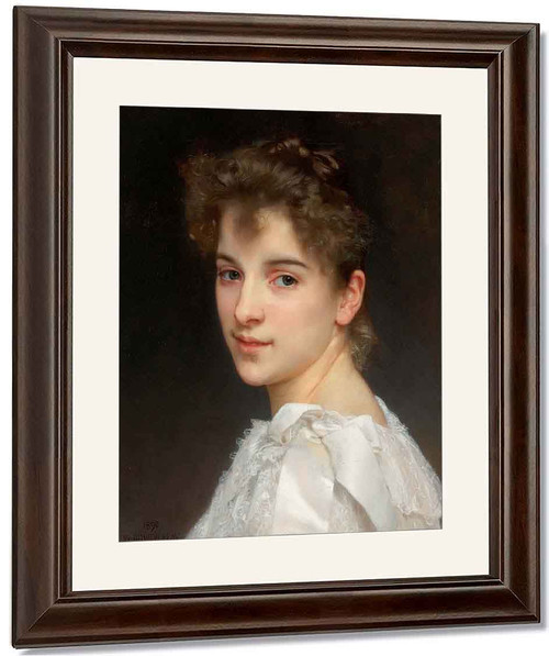 Portrait Of Gabrielle Drienza By William Bouguereau By William Bouguereau