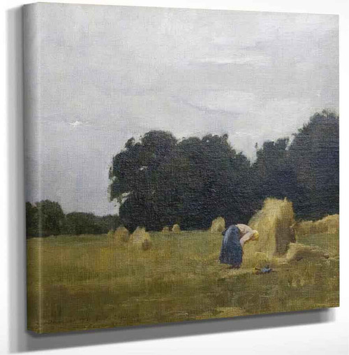 Peasant In A Field By Emil Carlsen Art Reproduction