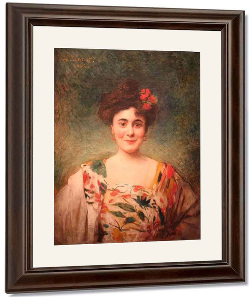 Portrait Of Madame Dotezac By Leon Joseph Florentin Bonnat