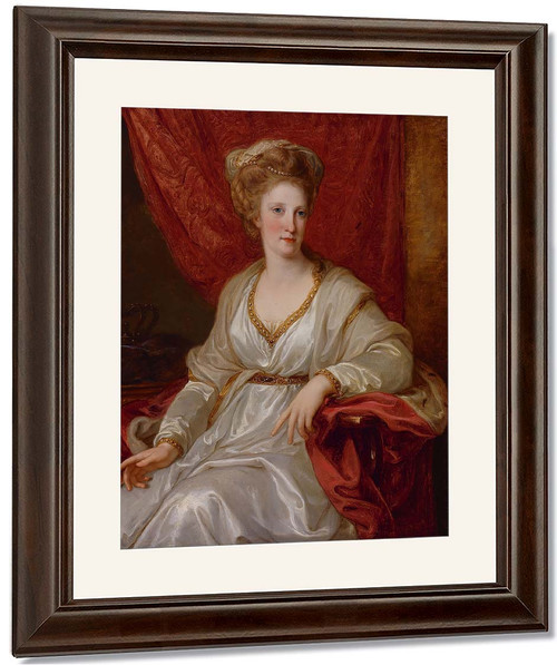 Portrait Of Maria Carolina Of Austria 1 By Angelica Kauffmann By Angelica Kauffmann