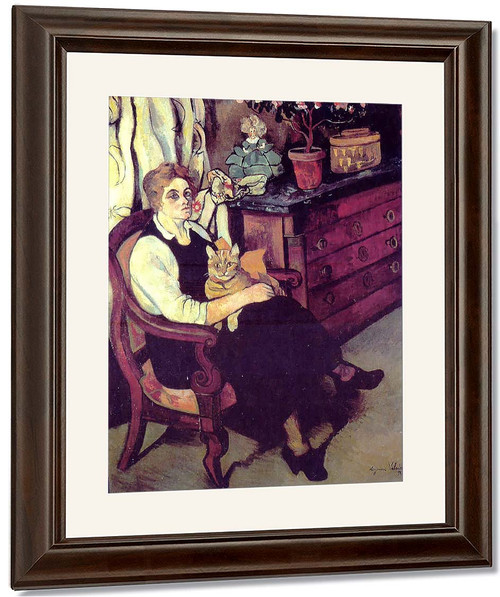 Portrait Of Miss Lily Walton With Raminou By Suzanne Valadon