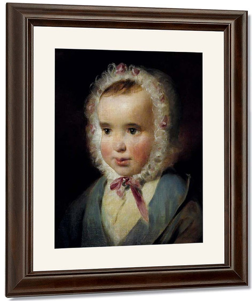 Portrait Of Princess Sophia Of Liechtenstein At The Age Of One And A Half Years By Friedrich Von Amerling By Friedrich Von Amerling