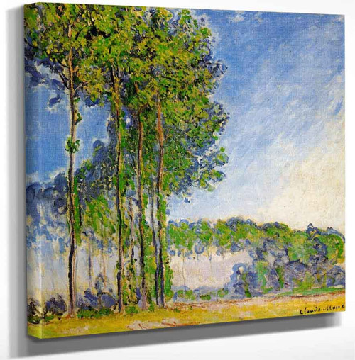 Poplars View From The Marsh By Claude Oscar Monet Art Reproduction