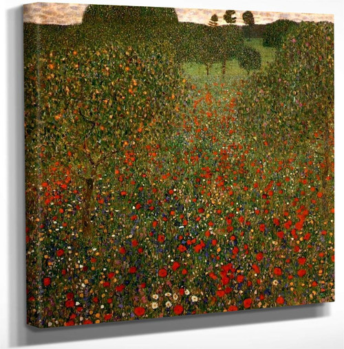 Poppy Field By Gustav Klimt Art Reproduction