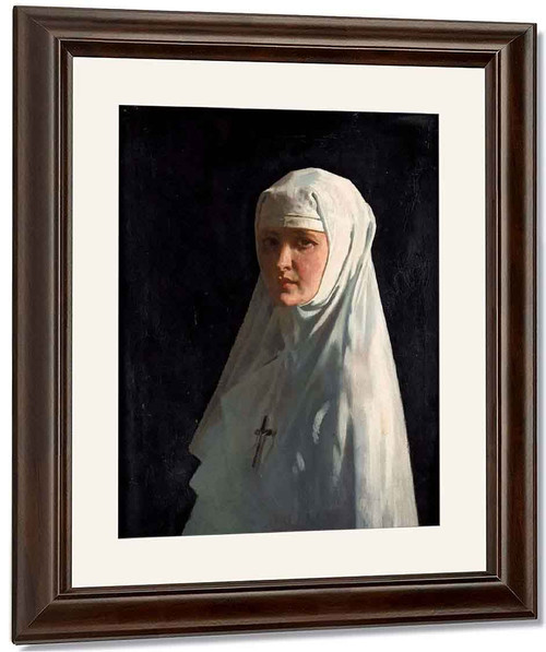 Portrait Of Yvonne Aubicq As A Nun By Sir William Orpen By Sir William Orpen