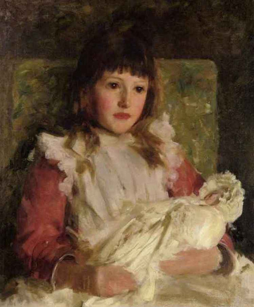 Portrait Study Of Molly Dalyrmple By Henry Scott Tuke
