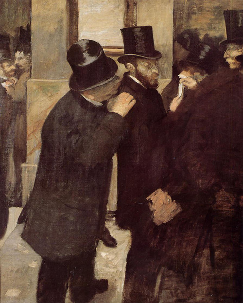 Portraits, At The Stock Exchange By Edgar Degas By Edgar Degas