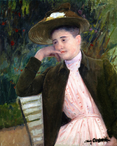 Potrait Of Celesteyoung Girl With A Brown Hat By Mary Cassatt By Mary Cassatt