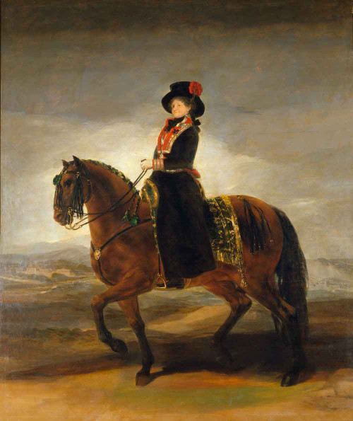 Queen Maria Luisa Riding By Francisco Jose De Goya Y Lucientes By Francisco Jose De Goya Y Lucientes