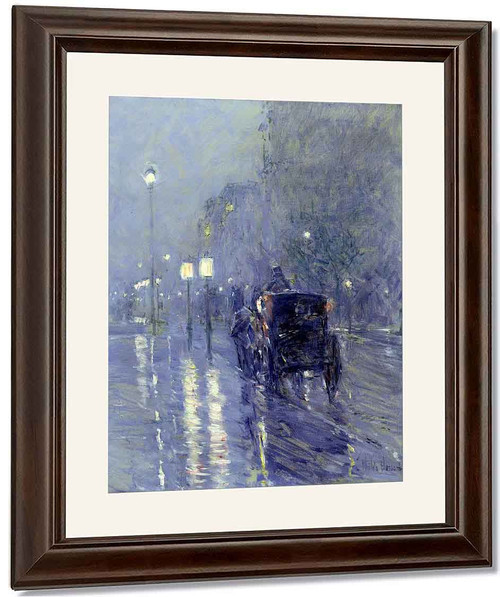 Rainy Midnight By Frederick Childe Hassam By Frederick Childe Hassam