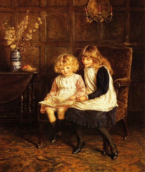 Reading Lesson By Helen Allingham By Helen Allingham