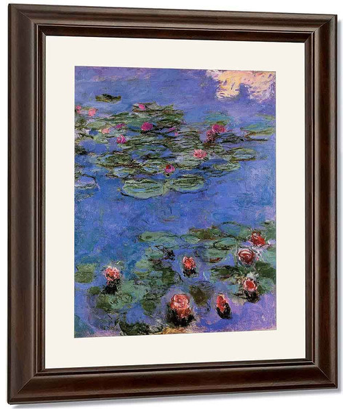 Red Water Lilies By Claude Oscar Monet